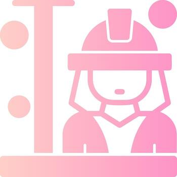 Firefighter-s Pole Solid Multi Gradient Icon vector