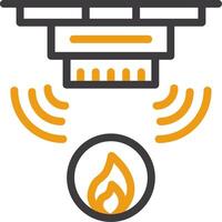 Fire Alarm Line Two Color Icon vector