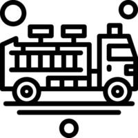 Fire Engine Line Icon vector