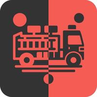 Fire Engine Red Inverse Icon vector