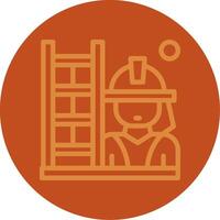 Fire Ladder Line Multi color Icon vector