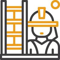 Fire Ladder Line Two Color Icon vector