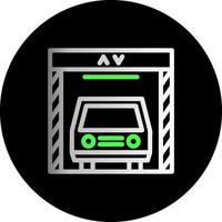 Elevator in parking garage Dual Gradient Circle Icon vector