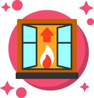 Fire Escape Tailed Color Icon vector