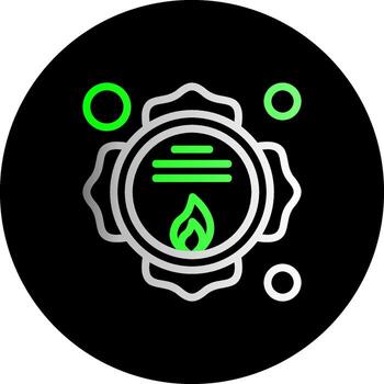 Firefighter Badge Dual Gradient Circle Icon vector