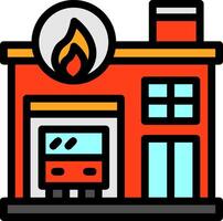 Fire Department Line Filled Icon vector