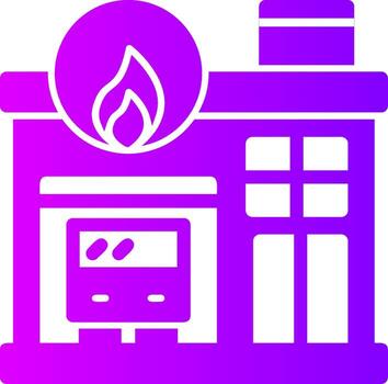 fuego Departamento sólido multi degradado icono vector