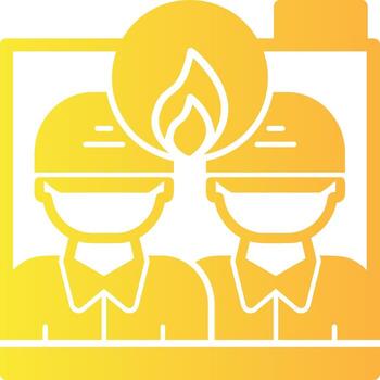 Fire Academy Solid Multi Gradient Icon vector