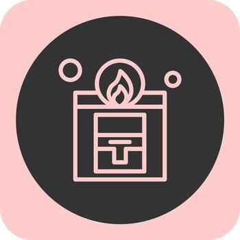 Fire Drill Linear Round Icon vector
