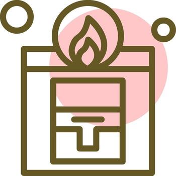 Fire Drill Linear Circle Icon vector