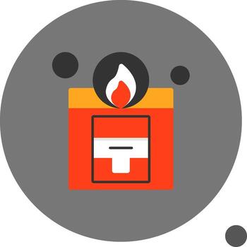 Fire Drill Flat Shadow Icon vector