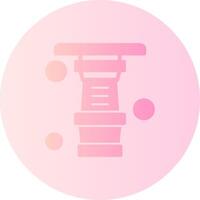 Fire Nozzle Gradient Circle Icon vector