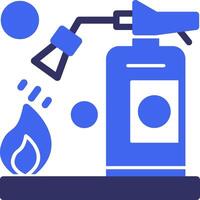 Fire Training Solid Two Color Icon vector