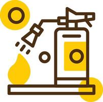 Fire Training Yellow Lieanr Circle Icon vector