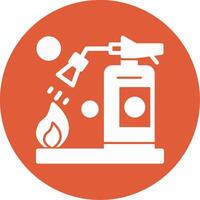 Fire Training Glyph Circle Icon vector