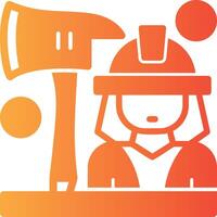 Firefighter Gear Solid Multi Gradient Icon vector