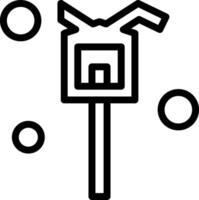 Fire Hydrant Wrench Line Icon vector