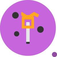 Fire Hydrant Wrench Flat Shadow Icon vector