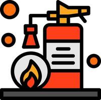 Fire Safety Line Filled Icon vector