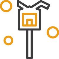 Fire Hydrant Wrench Line Two Color Icon vector