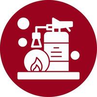 Fire Safety Glyph Circle Icon vector