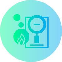 Fire Investigation Gradient Circle Icon vector