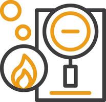 Fire Investigation Line Two Color Icon vector