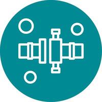 Fire Hose Connector Outline Circle Icon vector