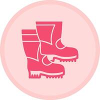 Firefighter Boots Multicolor Circle Icon vector