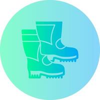 Firefighter Boots Gradient Circle Icon vector