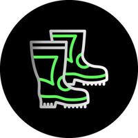 Firefighter Boots Dual Gradient Circle Icon vector