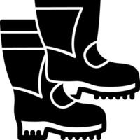 Firefighter Boots Glyph Icon vector