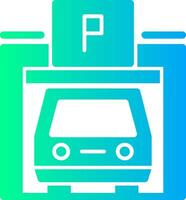 Pedestrian parking garage Solid Multi Gradient Icon vector