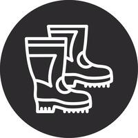 Firefighter Boots Inverted Icon vector