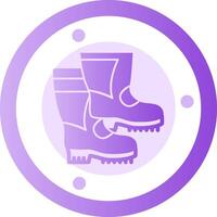 Firefighter Boots Glyph Gradient Icon vector