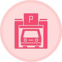 Pedestrian parking garage Multicolor Circle Icon vector