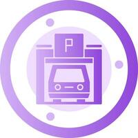 Pedestrian parking garage Glyph Gradient Icon vector