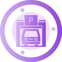 Pedestrian parking garage Glyph Gradient Icon vector