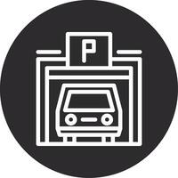 Pedestrian parking garage Inverted Icon vector