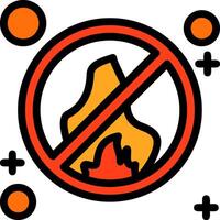 Fire Prevention Line Filled Icon vector