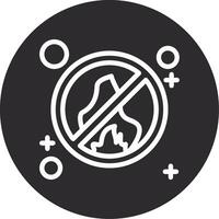 Fire Prevention Inverted Icon vector