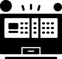 Fire Alarm Panel Glyph Icon vector