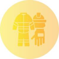 Firefighter Uniform Gradient Circle Icon vector