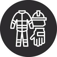 Firefighter Uniform Inverted Icon vector