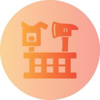 Firefighting Tools Gradient Circle Icon vector