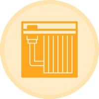 Fire Hose Rack Multicolor Circle Icon vector