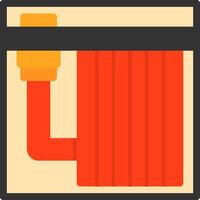 Fire Hose Rack Flat Icon vector