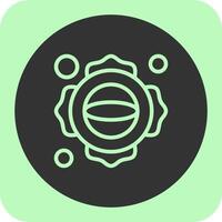 Firefighter Emblem Linear Round Icon vector
