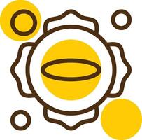 Firefighter Emblem Yellow Lieanr Circle Icon vector