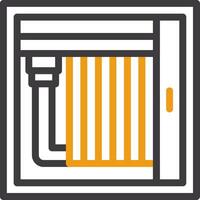 Fire Hose Cabinet Line Two Color Icon vector
